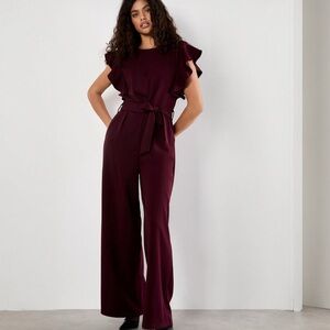 Ruffle Sleeve Jumpsuit